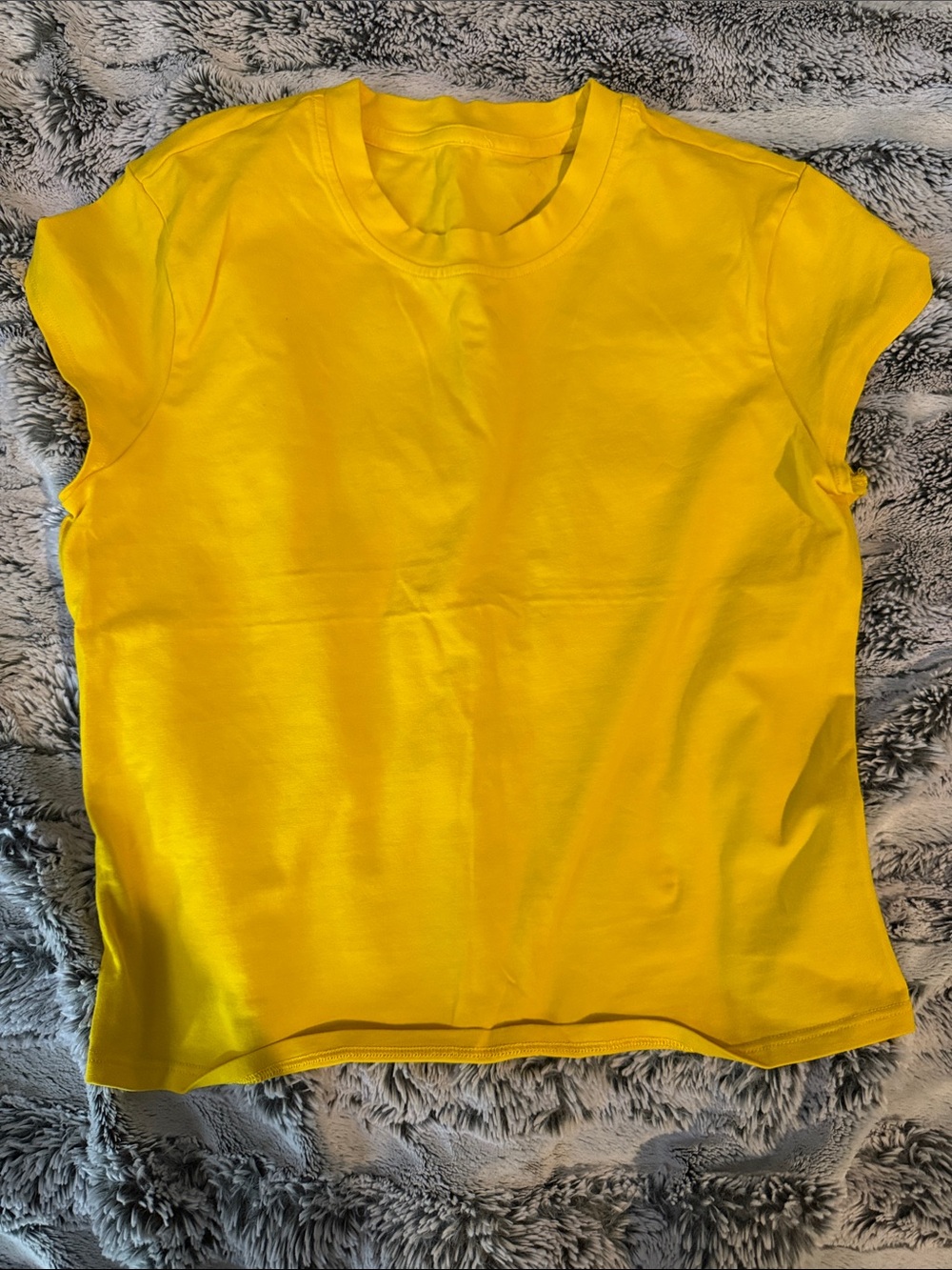 lululemon athletica Bright Yellow Short Sleeve Crew Tee